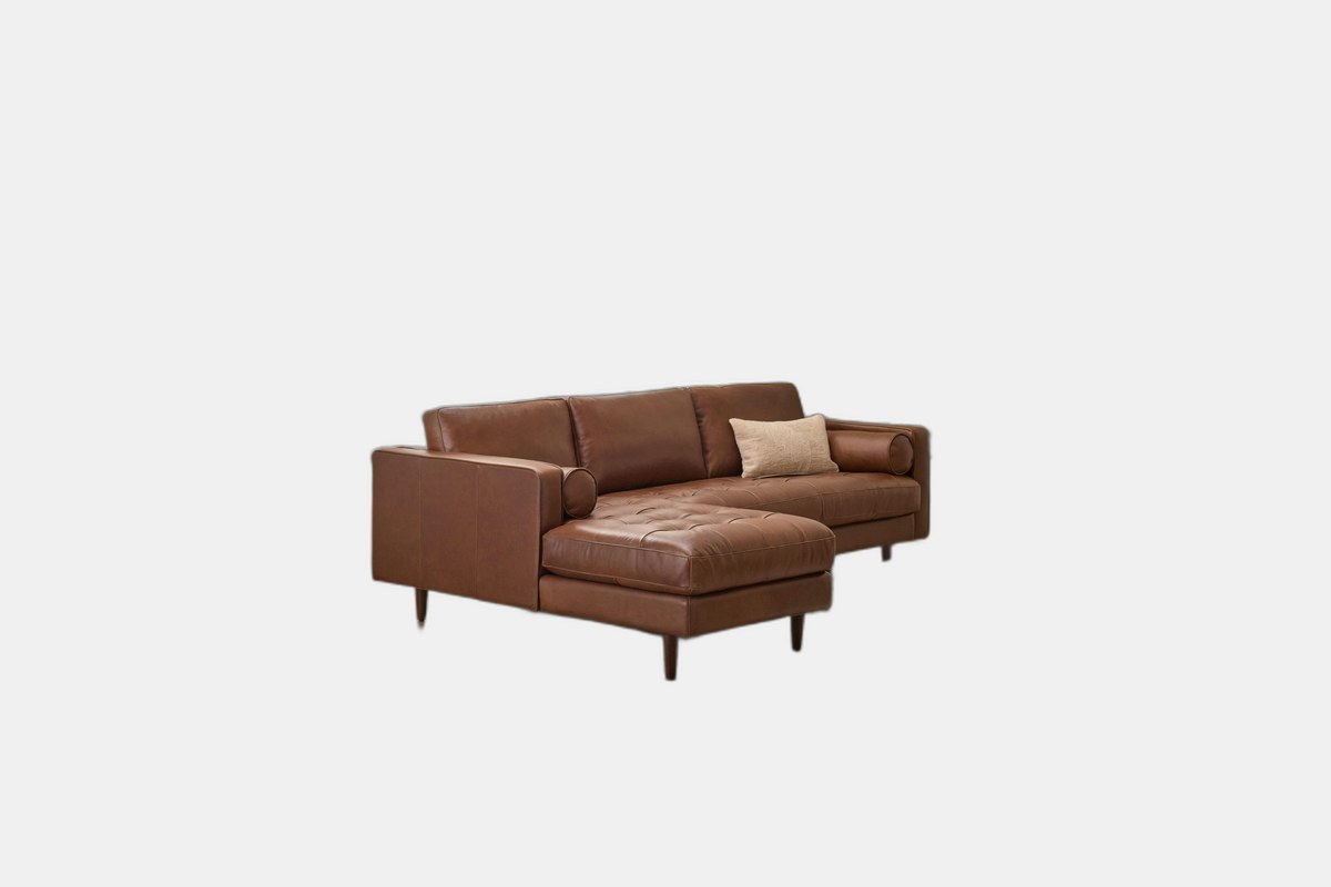 Article Sven 100″ Tufted Leather Sectional