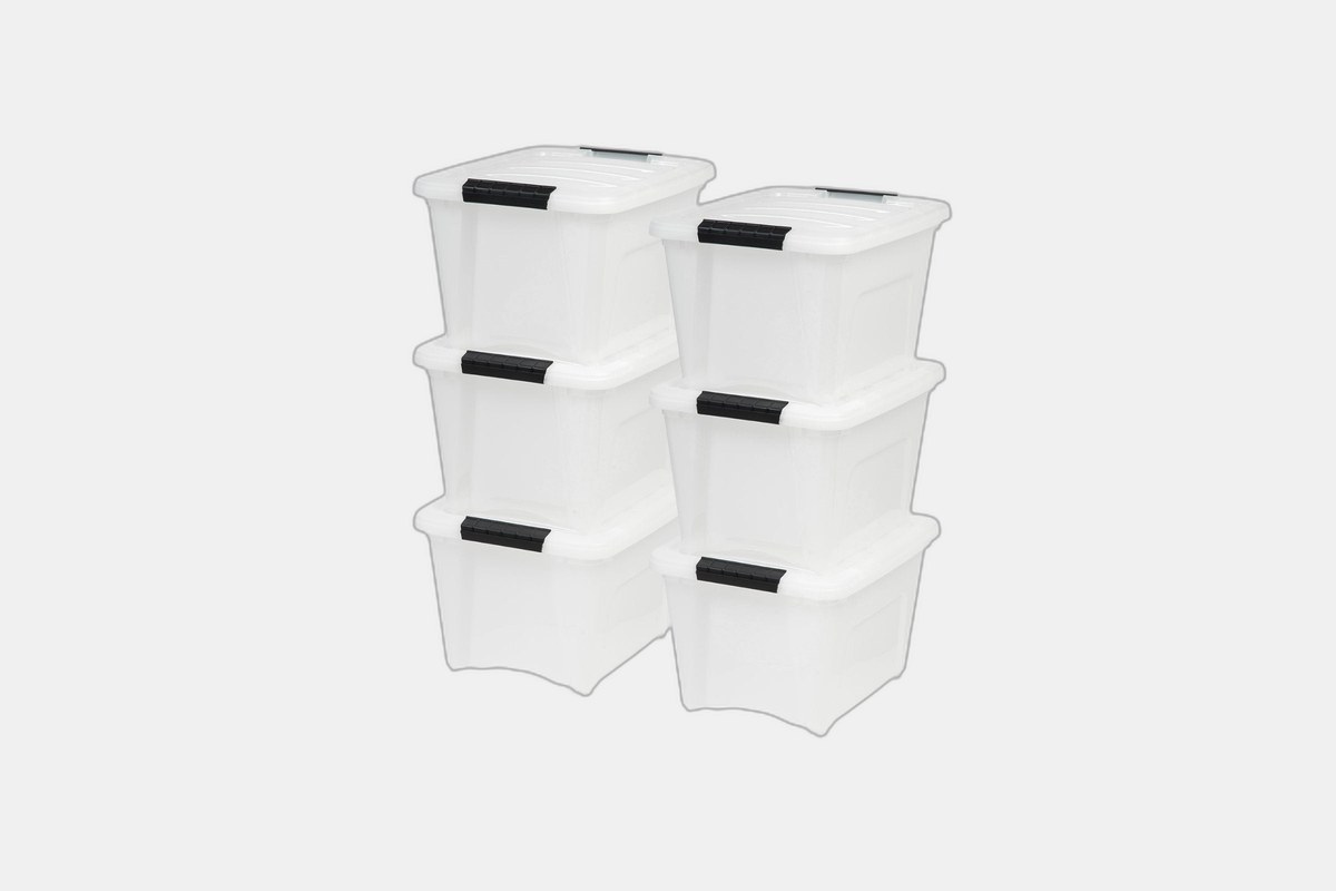 Iris Stack & Pull 19 Qt Storage Box