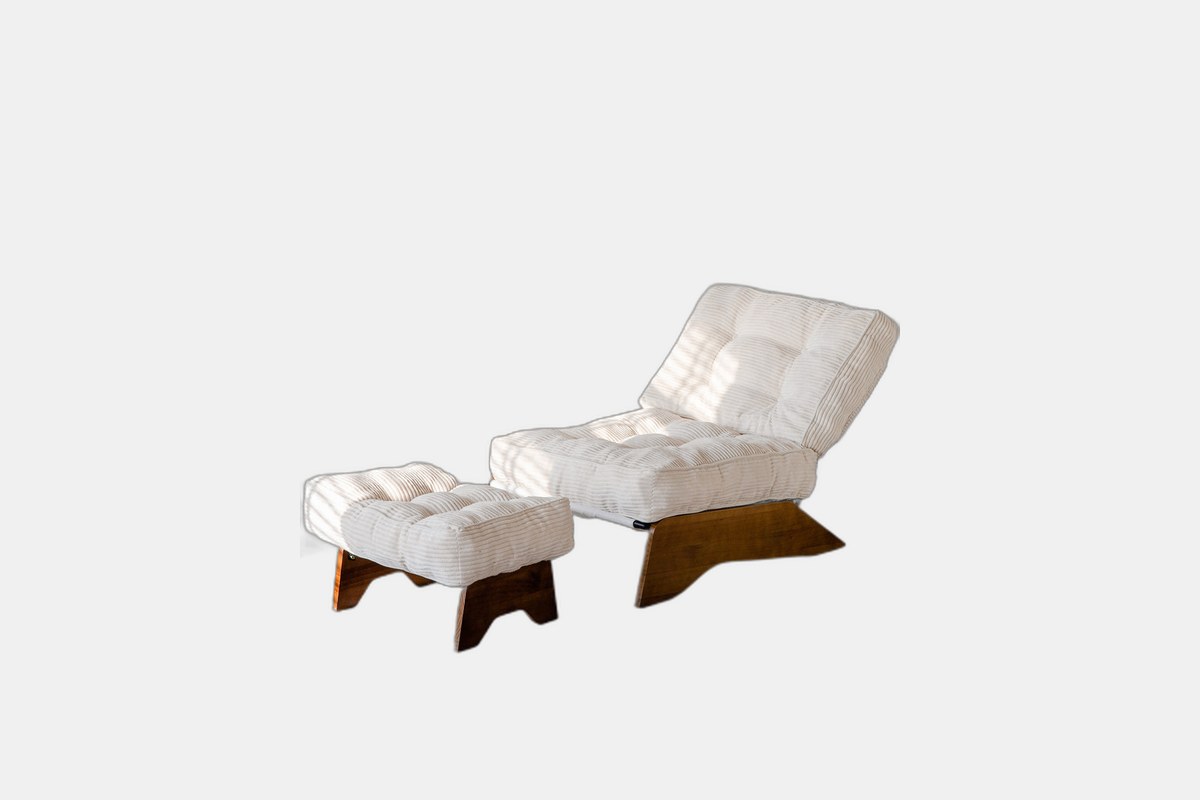 MAXYOYO Adjustable Accent Chair with Ottoman