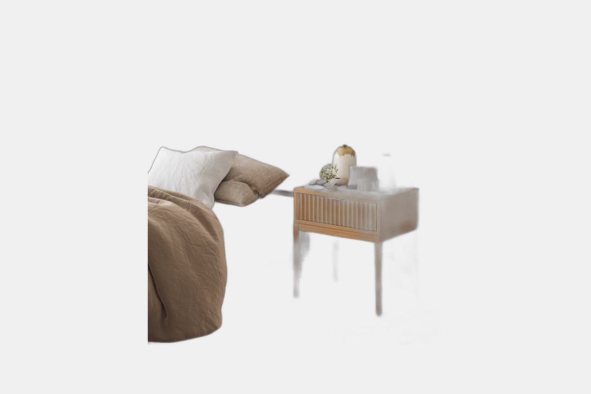 Nathan James Wood Fluted Nightstand