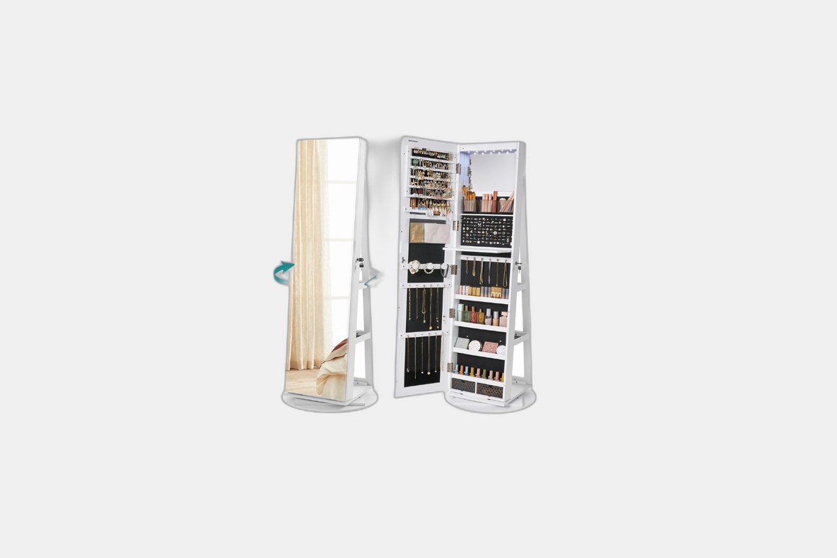 SONGMICS Lockable Jewelry Cabinet