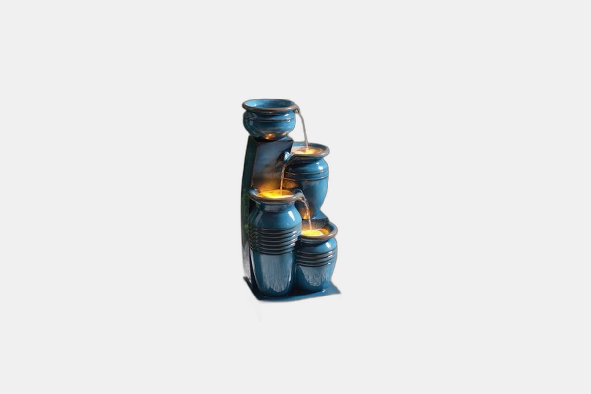 Teamson Home 4-Tier Cascading Solar-Powered Water Fountain